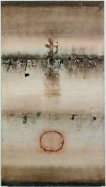 Vasudeo Santu Gaitonde. Untitled, 1963. Oil on canvas, 72 x 42 in (182.9 x 106.7 cm). Private collection. © Solomon R. Guggenheim Foundation, New York. Photograph: Kristopher McKay.