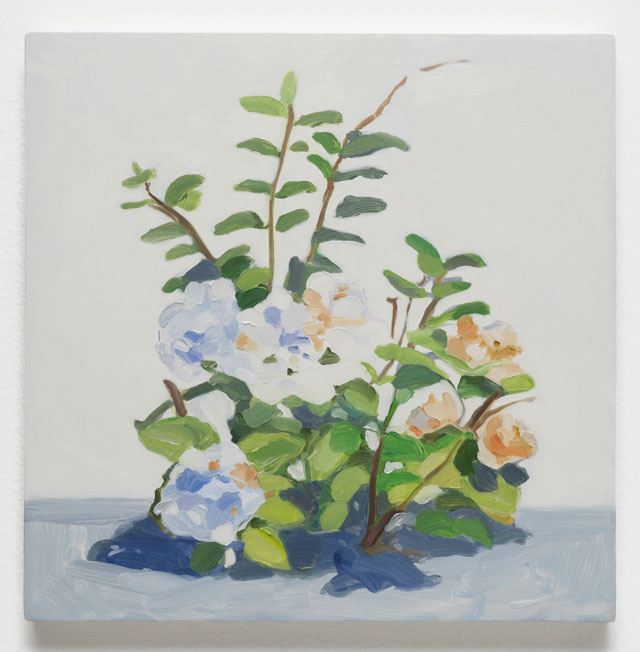 Maureen Gallace. Summer Plant / August 14th, 2016. Oil on panel, 25.4 x 25.4 cm (10 x 10 in). © Maureen Gallace, courtesy Maureen Paley, London.