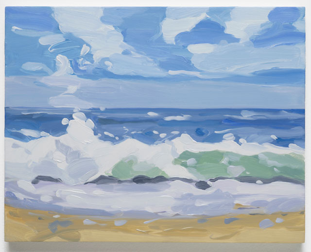 Maureen Gallace. Beach Wave October, 2016. Oil on panel, 27.9 x 35.6 cm (11 x 14 in). © Maureen Gallace, courtesy Maureen Paley, London.