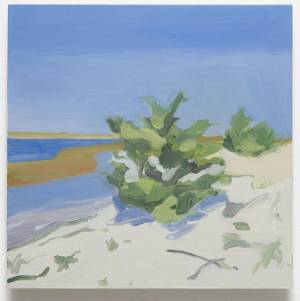 Maureen Gallace. Long Island (with Vance), 2016. Oil on panel, 25.4 x 25.4 cm (10 x 10 in). © Maureen Gallace, courtesy Maureen Paley, London.