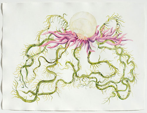 Ellen Gallagher. Watery Ecstatic, 2005. Watercolour, graphite, varnish and cut paper on paper. © Ellen Gallagher.