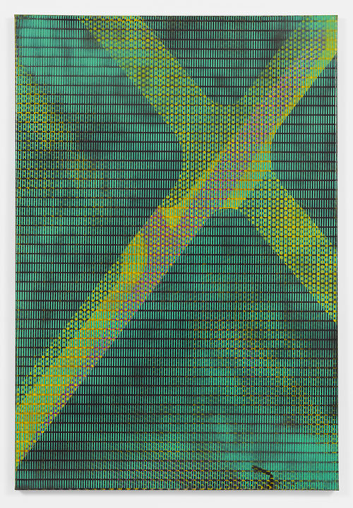 Isa Genzken. MLR, 1992. Alkyd resin spray paint on canvas, 122 x 82 cm. Lonti Ebers, New York. Courtesy the artist and Galerie Buchholz, Cologne/Berlin. © Isa Genzken.