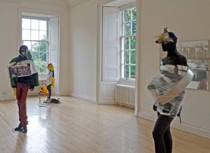 Isa Genzken. Installation view (1), Botanical Garden Inverleith House, Royal Botanic Garden, Edinburgh.  © Isa Genzken. Courtesy of Hauser & Wirth and Galerie Buchholz Cologne/Berlin. Photograph: Michael Wolchover.