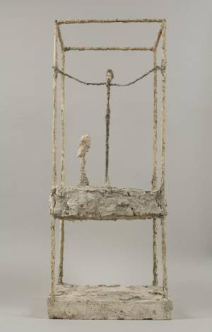 Alberto Giacometti. <em>The Cage (first version)</em>, 1949–1950. Painted plaster, 91.1 x 38.5 x 34.9 cm. Fondation Alberto et Annette Giacometti, Paris © Adagp