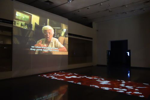 Anita Glesta. Gernika/Guernica video installation in main gallery.