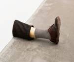 Robert Gober. Untitled Leg, 1989–90. Beeswax, cotton, wood, leather, human hair. 11 3/8 x 7 3/4 x 20 in  (28.9 x 19.7 x 50.8 cm). The Museum of Modern Art, New York. Gift of the Dannheisser Foundation. © 2014 Robert Gober.