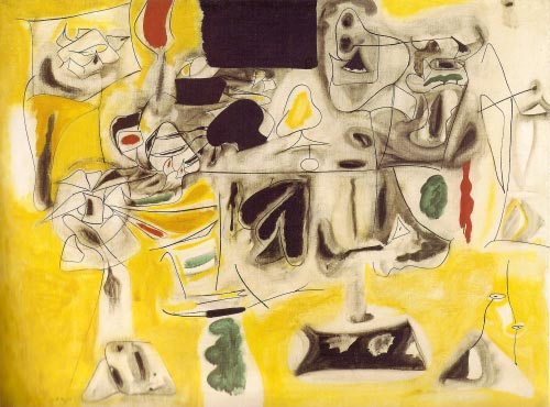 Arshile Gorky. <em>Landscape-Table,</em> 1945. Oil on canvas, 92 x 121 cm. Musée national d’Art moderne, Paris. © Collection Centre Pompidou, Paris.