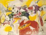 Arshile Gorky. <em>Cornfield of Health</em>, 1944. Oil on canvas, 86.5 x 111.5 cm. Private collection.