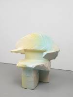 Max Lamb. Scrap Poly Armchair (Pastel Rainbow), 2014. Polystyrene, polyurethane rubber, 88 x 86 x 66 cm.