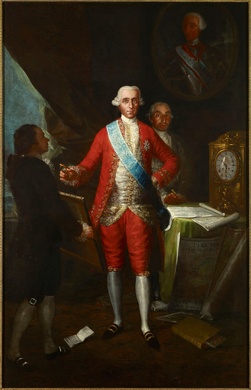 Francisco de Goya. The Count of Floridablanca, 1783. Oil on canvas, 260 x 166 cm. © Colección Banco de España.