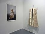 Julie and Cloud (photograph), and dog hair felted. Installation view at William Wright Artists Projects, September 2014.