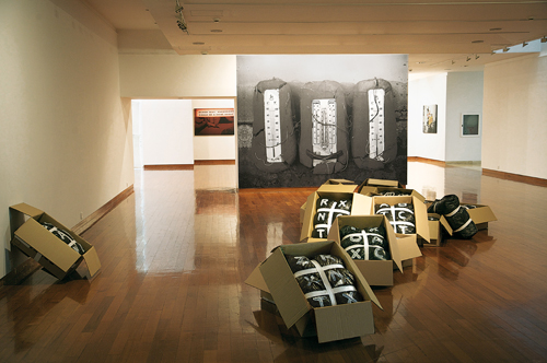 Partial view of the exhibition Visual Polity: Another Wang Guangyi at OCT Contemporary Art Terminal, He Xiangning Art Museum, Shenzhen, China, 2008. © 2013 Wang Guangyi