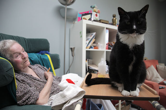 The Closer We Get, 2015. Ann and the cat. Photograph: Karen Guthrie.
