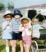 Karen Guthrie and her siblings as children.