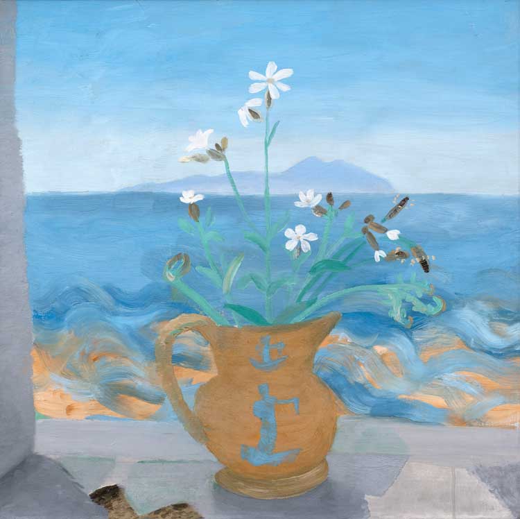 Winifred Nicholson, White Campion, 1940s. Oil on canvas. © Trustees of Winifred Nicholson.