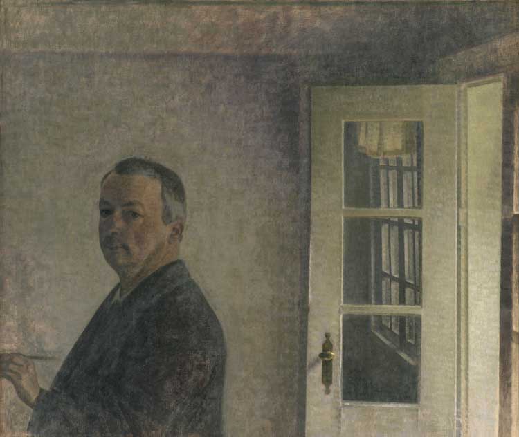 Vilhelm Hammershøi, Self-Portrait. The Cottage Spurveskjul at Sorgenfri, North of Copenhagen, 1991. SMK, National Gallery of Denmark, Copenhagen. © SMK.