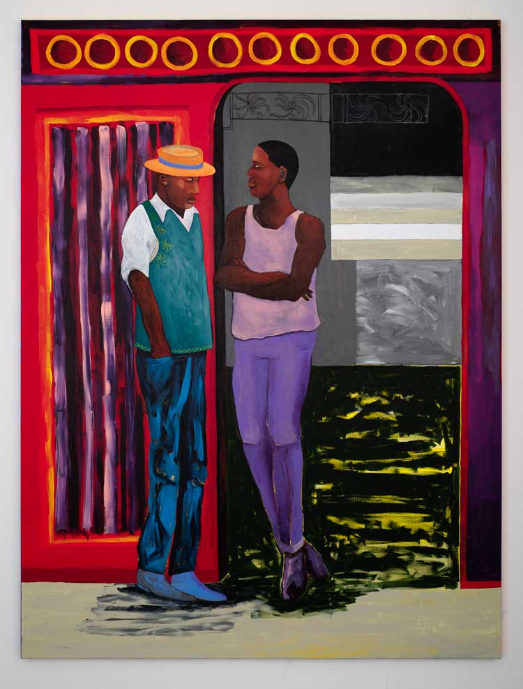 Lubaina Himid, Try Out a Few of Them, 2025. Acrylic on canvas. Courtesy Hollybush Gardens, London and Greene Naftali, New York. Photo: Gavin Renshaw.