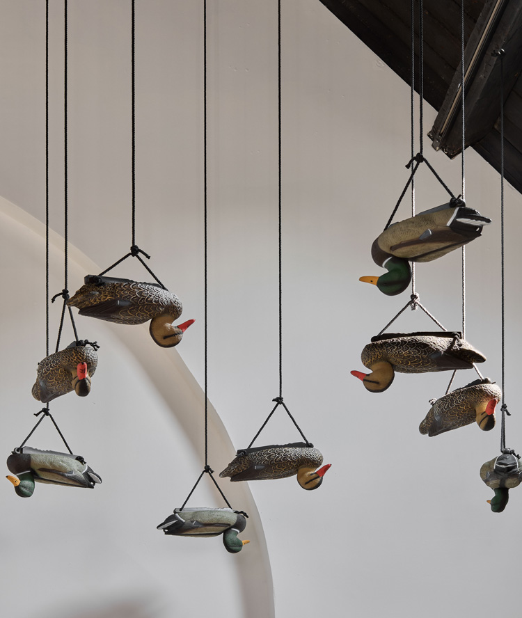 Caspar Heinemann, Dead Ducks, 2025. Installation view at Studio Voltaire. Images courtesy of the artist, Cabinet Gallery, and Studio Voltaire. Photo: Sarah Rainer.