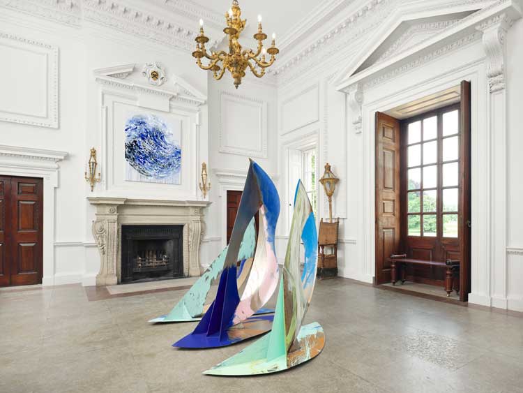 Sea State by Maggi Hambling and Ro Robertson, installation view, Wolterton Hall, 2025. Photo: Eva Herzog, courtesy the artists and Wolterton.