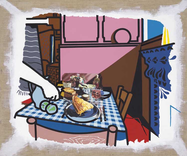 Patrick Caulfield, Unfinished Painting, 1978. Acrylic on canvas, 76.2 × 91.4 cm (30 × 36 in). © The Estate of Patrick Caulfield.