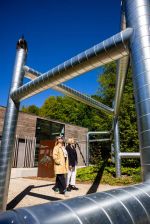 Nancy Holt, Ventilation Systems, 1985-92. Installation view, Nancy Holt, MoonSunStarEarthSkyWater, Goodwood Art Foundation, 2026. Artwork © Holt/Smithson Foundation / Licensed by Artists Rights Society, New York. Photo: Ciaran McCrickard / PA Media Assignments.