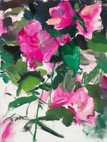 Doron Langberg, Hibiscus 1, 2022. Oil on linen, 61 x 45.7 cm (24 x 18 in). © Doron Langberg. Courtesy the artist and Victoria Miro.
