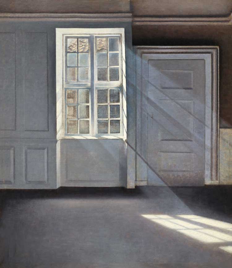 Vilhelm Hammershøi, Sunbeams, 1900. Oil on canvas, 70 x 59 cm. Ordrupgaard, Copenhagen. Photo: © Anders Sune Berg.