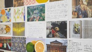 Drawing on correspondence between the writer Sophie Brzeska and the artist Nina Hamnett as well as Himid and Stawarska’s interactions with one another, the artists’ wit and ingenuity shines through