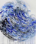 Maggi Hambling, Summer Wave Breaking II, 2025. Oil on canvas, 152.5 x 122 cm (60 x 48 in). Copyright Maggi Hambling.