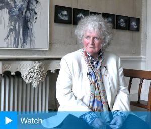 Maggi Hambling speaking to Studio International at Wolterton Hall, North Norfolk. Photo: Martin Kennedy.