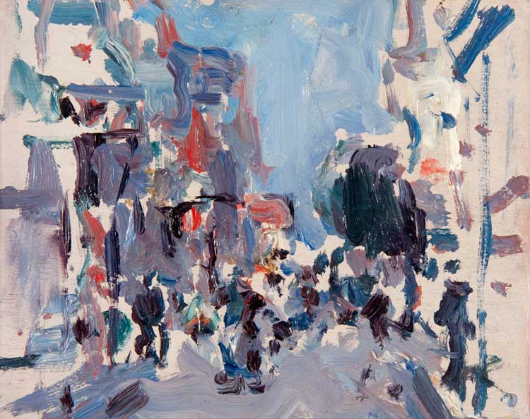 Samuel John Peploe, A Paris Street, 1906-08. Oil on panel. © The Hunterian, University of Glasgow.