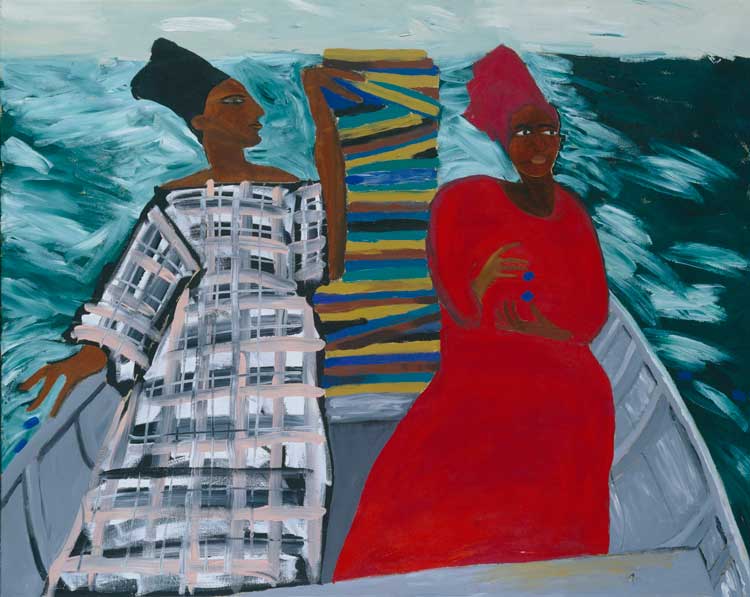Lubaina Himid. A Fashionable Marriage, 1986. Installation view, 2017 © Nottingham Contemporary. Photo: Andy Keate. Courtesy the artist and Hollybush Gardens.