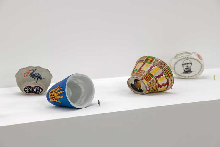 Lubaina Himid. Jelly Mould Pavilions for Liverpool, 2010. Acrylic on jelly moulds, dimensions variable. © Lubaina Himid.