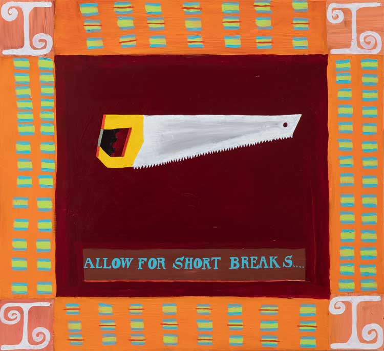 Lubaina Himid. Metal Handkerchief - Saw/Flag, 2019. Courtesy the artist and Hollybush Gardens.