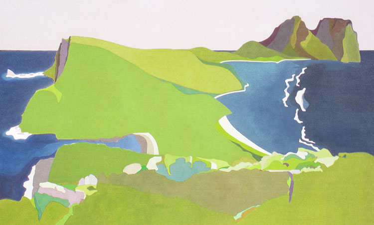 Philip Hughes. Lava Flow (Lord Howe Island), 1993. Acrylic on canvas, 86 x 148 cm. Image courtesy the artist.