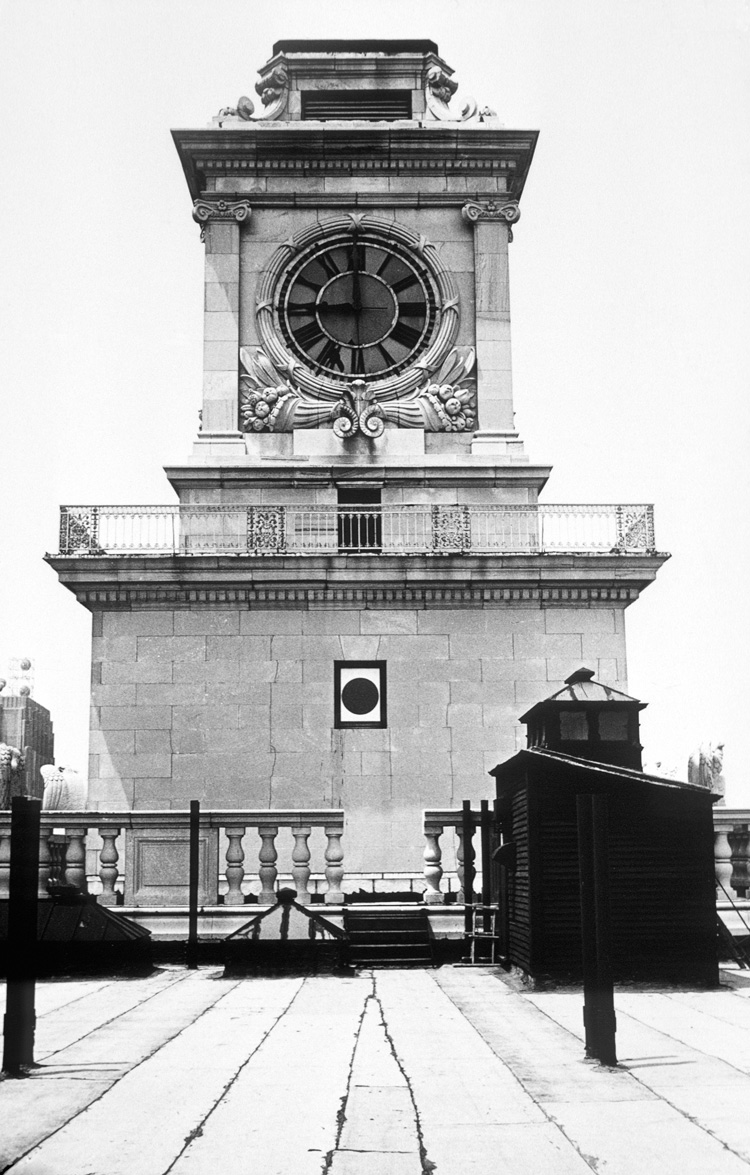 Nancy Holt, Points of View (detail), 1974. Clocktower Gallery, New York. Four-monitor video installation, black-and-white, sound, duration 44 mins. Video unit: 72 x 54 x 54 in (183 x 137 x 137 cm). Photo: Gwenn Thomas. © Holt/Smithson Foundation, Licensed by VAGA at ARS, New York.