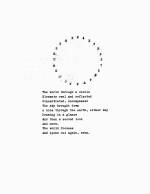 Nancy Holt, Concrete Poem, 1970. Ink on paper, 27.9 × 21.6 cm. © Holt/Smithson Foundation, Licensed by VAGA at ARS, New York.