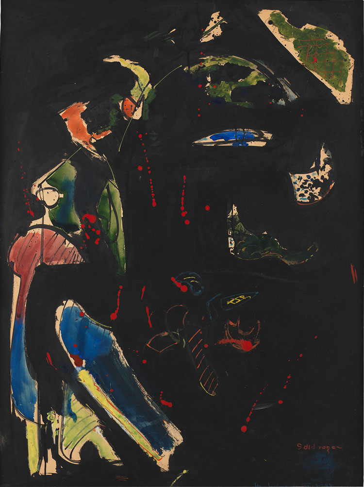 Hans Hofmann, Goldregen, 1944. Casein on board mounted on panel, 104.1 x 80 cm. Courtesy Bastian. With permission of the Renate, Hans & Maria Hofmann Trust / Artists Rights Society (ARS), New York.