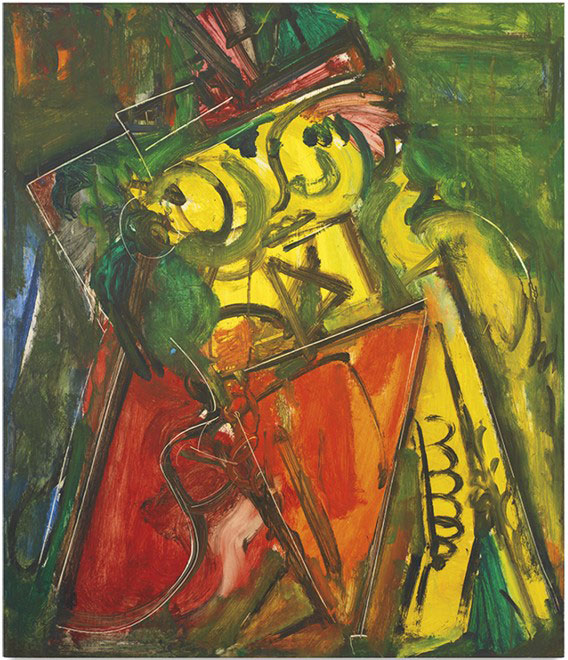 Hans Hofmann, [Untitled] Landscape No. 49 [per HH cat. no.], 1942. Oil on panel, 88.9 x 76.2 cm. Courtesy Bastian. With permission of the Renate, Hans & Maria Hofmann Trust / Artists Rights Society (ARS), New York. 