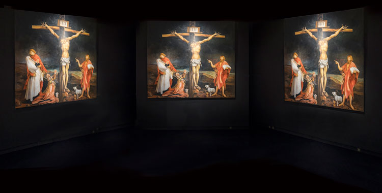 Francesco Vezzoli, Jesus-Christ superstar, 2019. Installation view, Huysmans: From Degas to Grünewald. © Musée d’Orsay - Sophie Crépy.