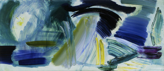 Ivon Hitchens, Arno II, 1965. Oil on canvas, 51 x 117cm. Private collection © The Estate of Ivon Hitchens.