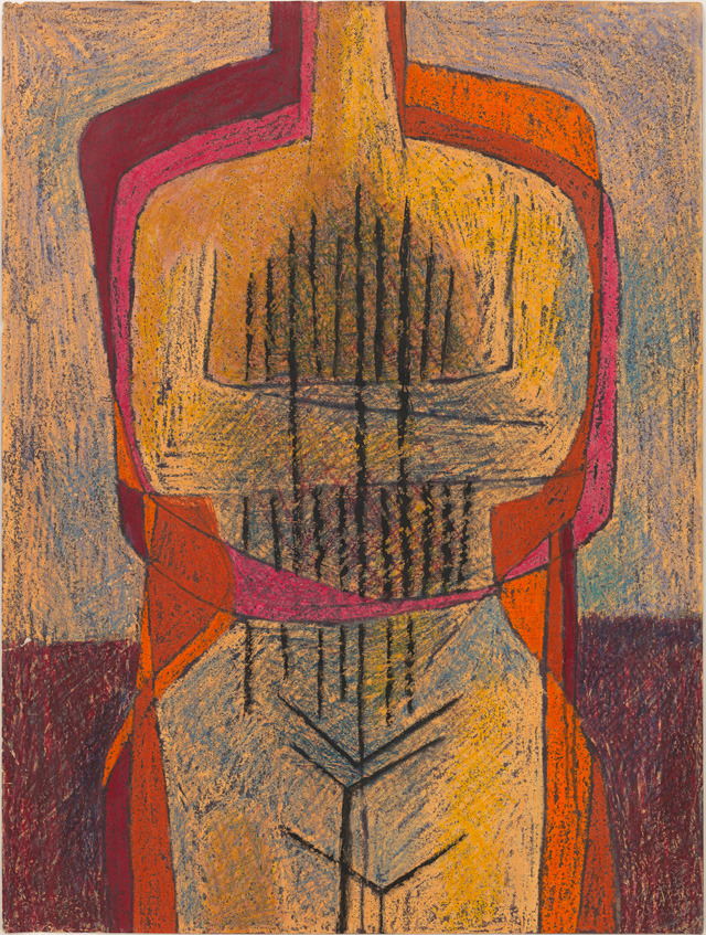 Luchita Hurtado, Untitled, c1951. Crayon and ink on paper, 61 x 45.9 cm. © Luchita Hurtado, Courtesy Los Angeles County Museum of Art, Gift of Janet Dreisen Rappaport and Herb Rappaport through the 2019 Collectors Committee. Photo: Genevieve Hanson.