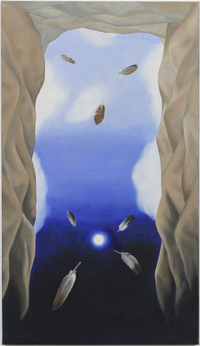 Luchita Hurtado, The Umbilical Cord of the Earth is the Moon, 1977. Oil on canvas, 101.6 x 58.4 cm. © Luchita Hurtado, Courtesy the artist and Hauser & Wirth. Photo: Jeff McLane.