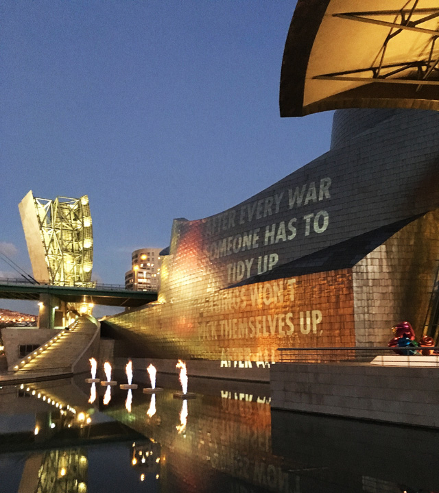 Jenny Holzer: Thing Indescribable, Guggenheim Bilbao. Photo: Veronica Simpson.