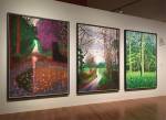 David Hockney, installation view, 
Hockney – Van Gogh: The Joy of Nature. Photo: Veronica Simpson.