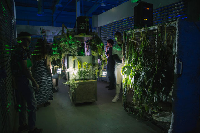 Tamara Henderson. Vision 3, Flowering Transition, 2018. Durational performance at New Covent Garden Market, London. Curated by Hayward Gallery for Art Night 2018. Photograph: Christa Holka. Image courtesy of the artist and Art Night.