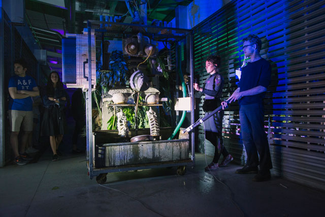 Tamara Henderson. Vision 3, Flowering Transition, 2018. Durational performance at New Covent Garden Market, London. Curated by Hayward Gallery for Art Night 2018. Photograph: Christa Holka. Image courtesy of the artist and Art Night.