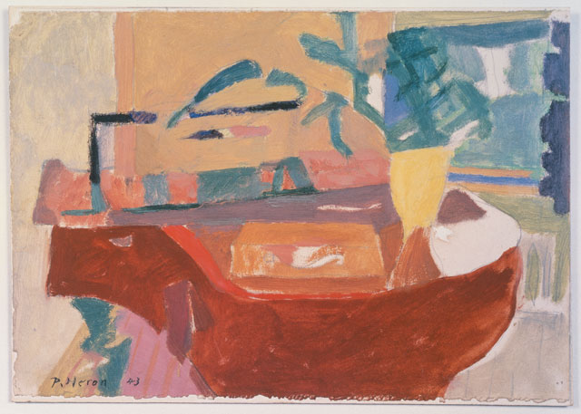 Patrick Heron. The Piano : 1943, 1943. Oil paint on paper. © Estate of Patrick Heron. All Rights Reserved, DACS 2018.