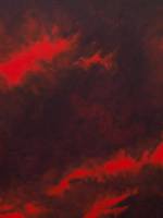 Shirazeh Houshiary. Genesis, 2016 (detail). Pigment and pencil on black aquacryl on aluminium, 74 3/4 x 212 5/8 in (190 x 540 cm). © Shirazeh Houshiary; Courtesy Lisson Gallery.