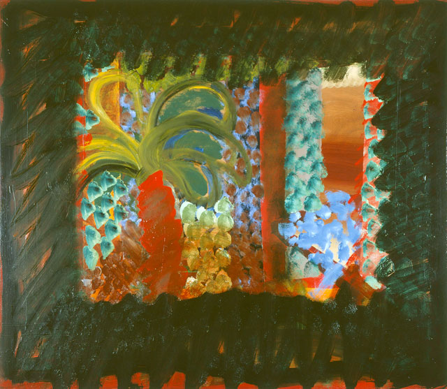 Howard Hodgkin. In the garden of the Bombay Museum, 1978–82. Oil on wood, 122 x 143 cm. © Howard Hodgkin. Courtesy the artist and Gagosian.